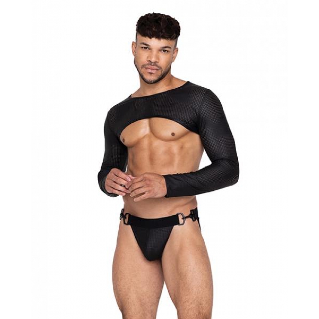 Master Crop Top Black Md - Mens Tops & Bottoms