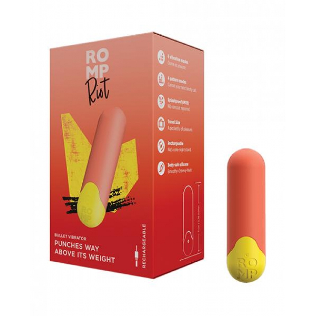 Romp Riot Bullet Vibrator - Orange - Bullet Vibrators