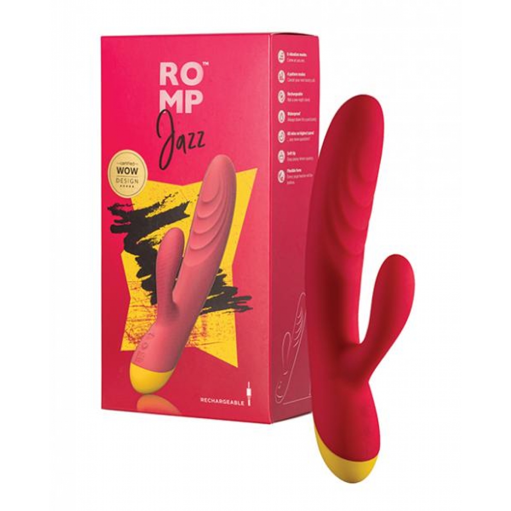 Romp Jazz Rabbit Vibrator - Berry - Rabbit Vibrators