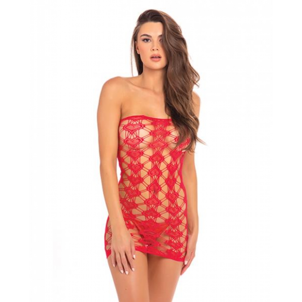 Rene Rofe Queen Of Hearts Tube Dress - Red