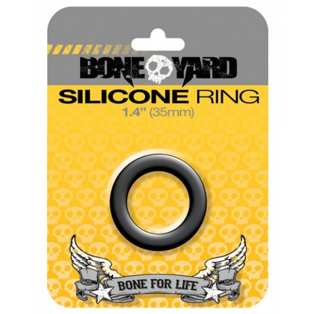 Boneyard Silicone Ring 1.4 inches Black - Classic Penis Rings