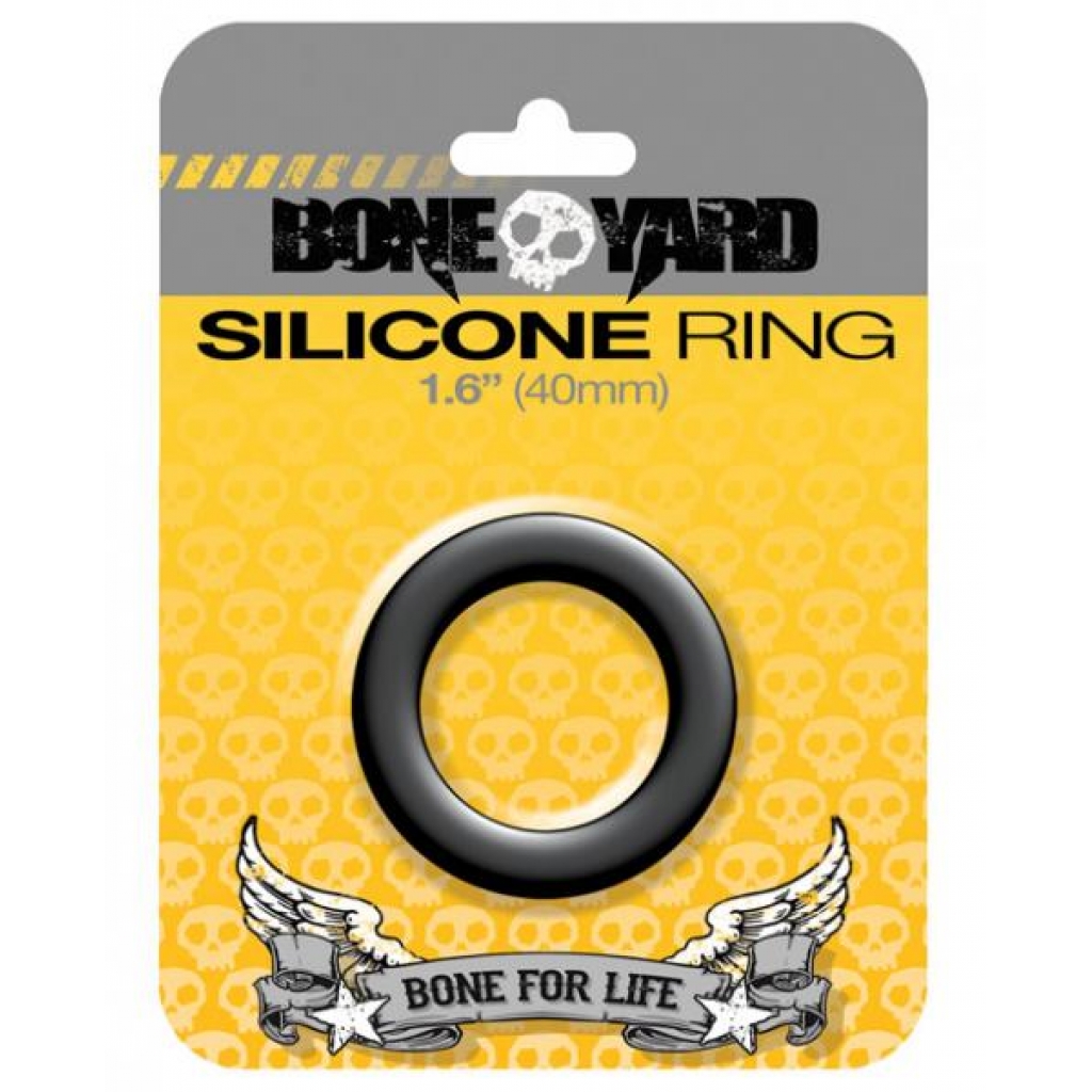 Boneyard Silicone Ring 1.6 inches Black - Classic Penis Rings