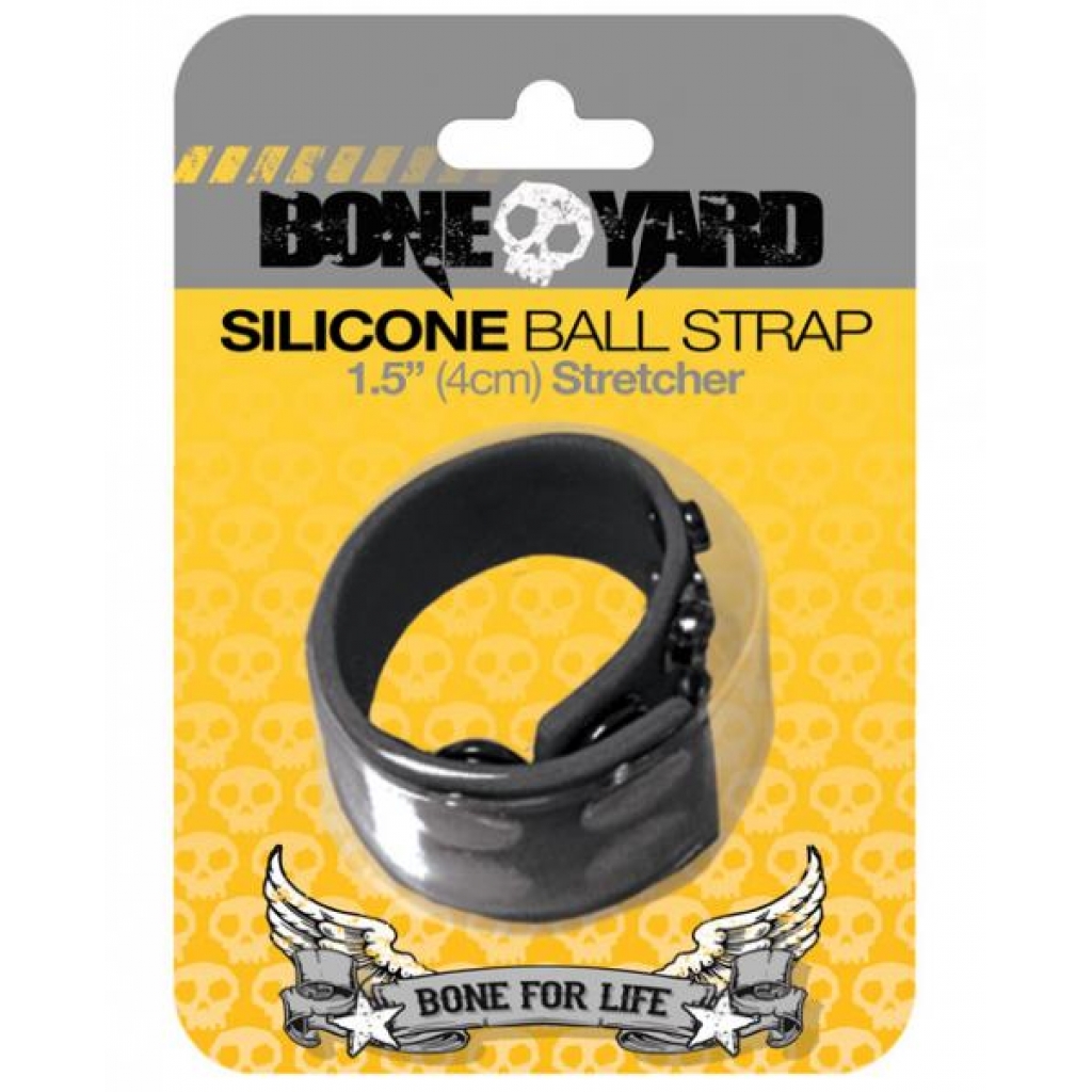 Boneyard Silicone Ball Strap Black - Adjustable & Versatile Penis Rings