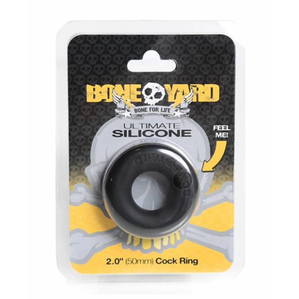 Boneyard Ultimate Silicone Ring - Black - Classic Penis Rings