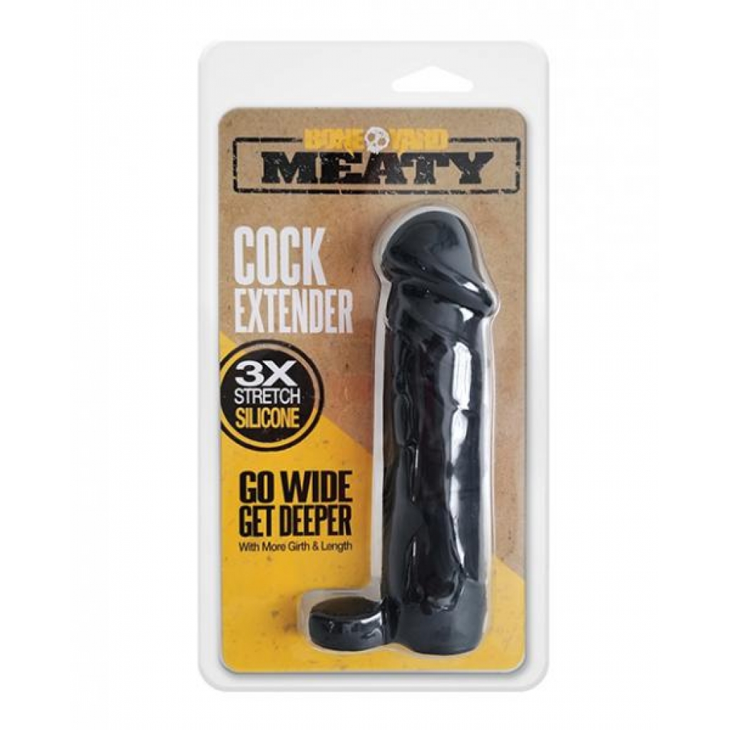 Boneyard The Man Sizer 3X Stretch Silicone Extender Black - Penis Extensions