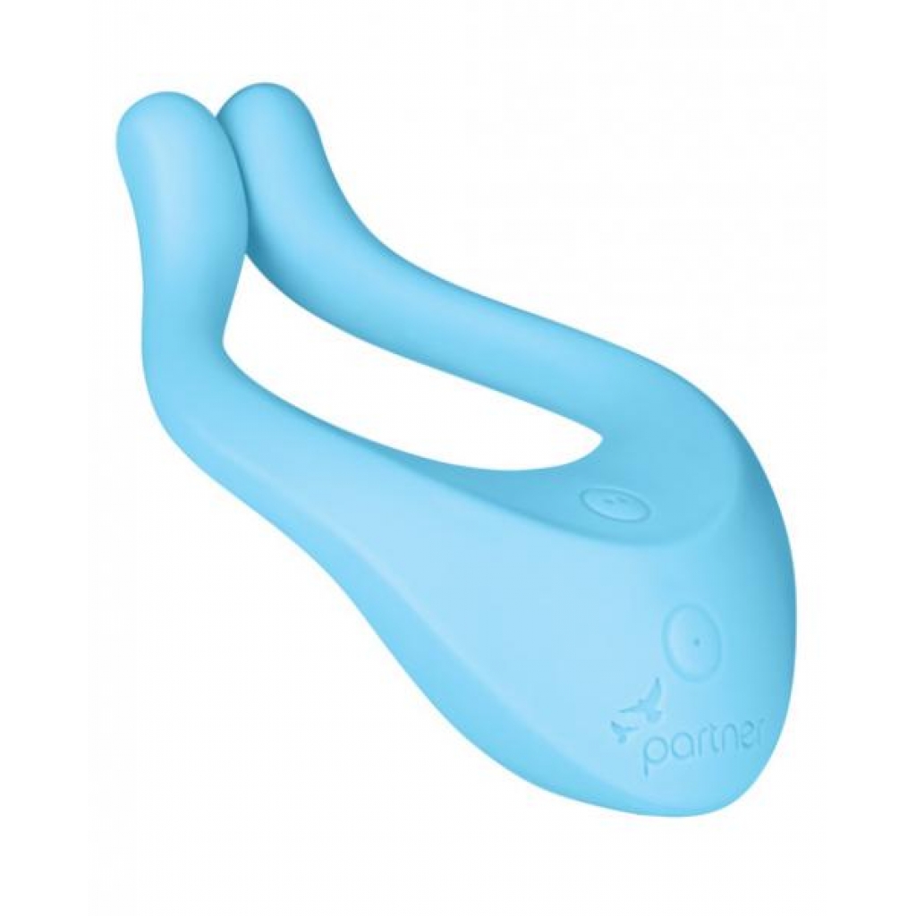 Satisfyer Partner Multifun 1 Blue Couples Vibrator - Clit Cuddlers