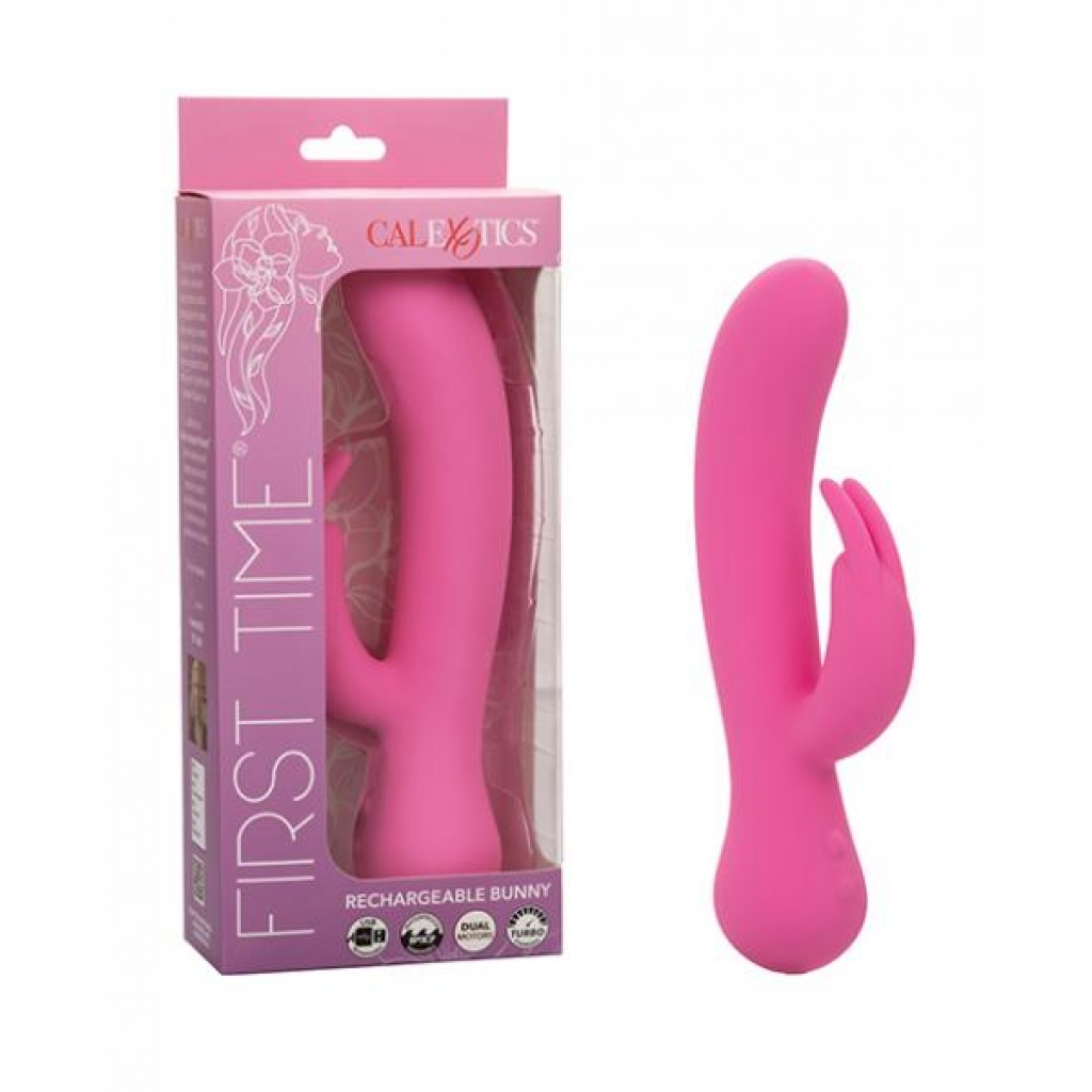 First Time Rechargeable Rabbit Vibrator - Pink - Rabbit Vibrators