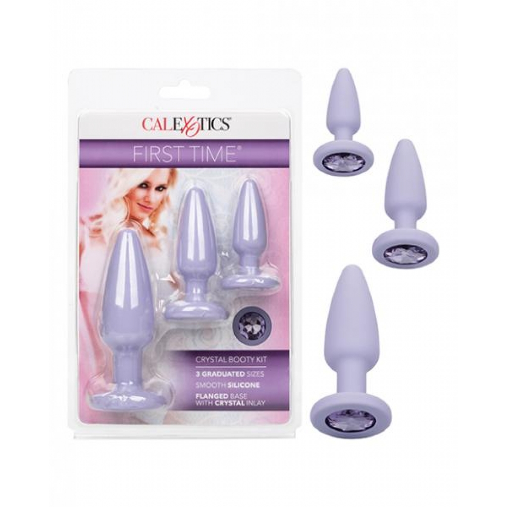 First Time Crystal Booty Kit - Purple - Anal Trainer Kits