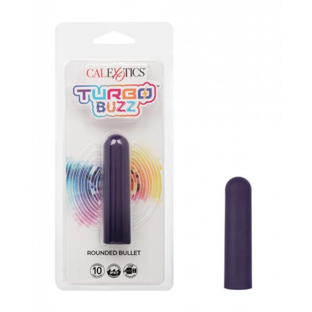 Turbo Buzz Rounded Bullet Stimulator - Purple - Bullet Vibrators