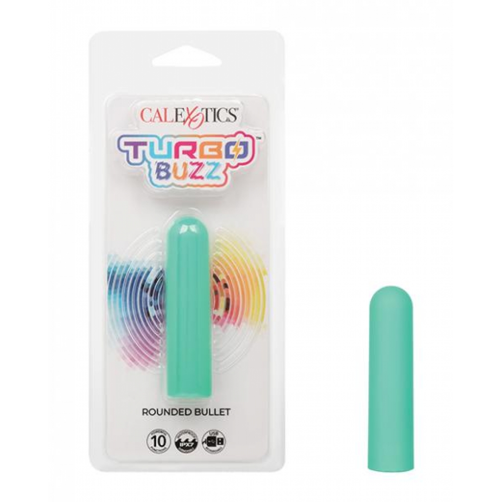 Turbo Buzz Rounded Bullet Stimulator - Green - Bullet Vibrators