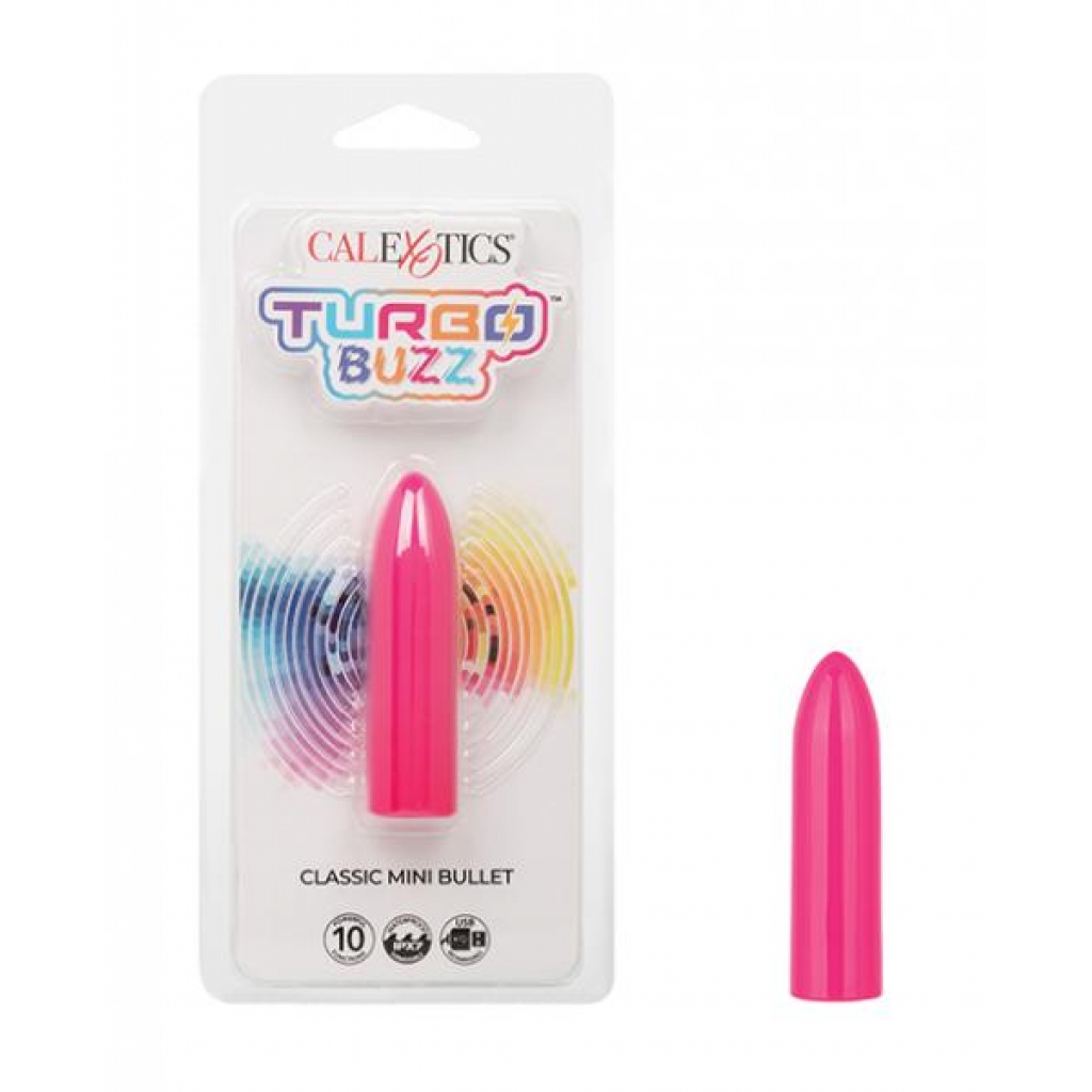 Turbo Buzz Classic Mini Bullet Stimulator - Pink - Bullet Vibrators