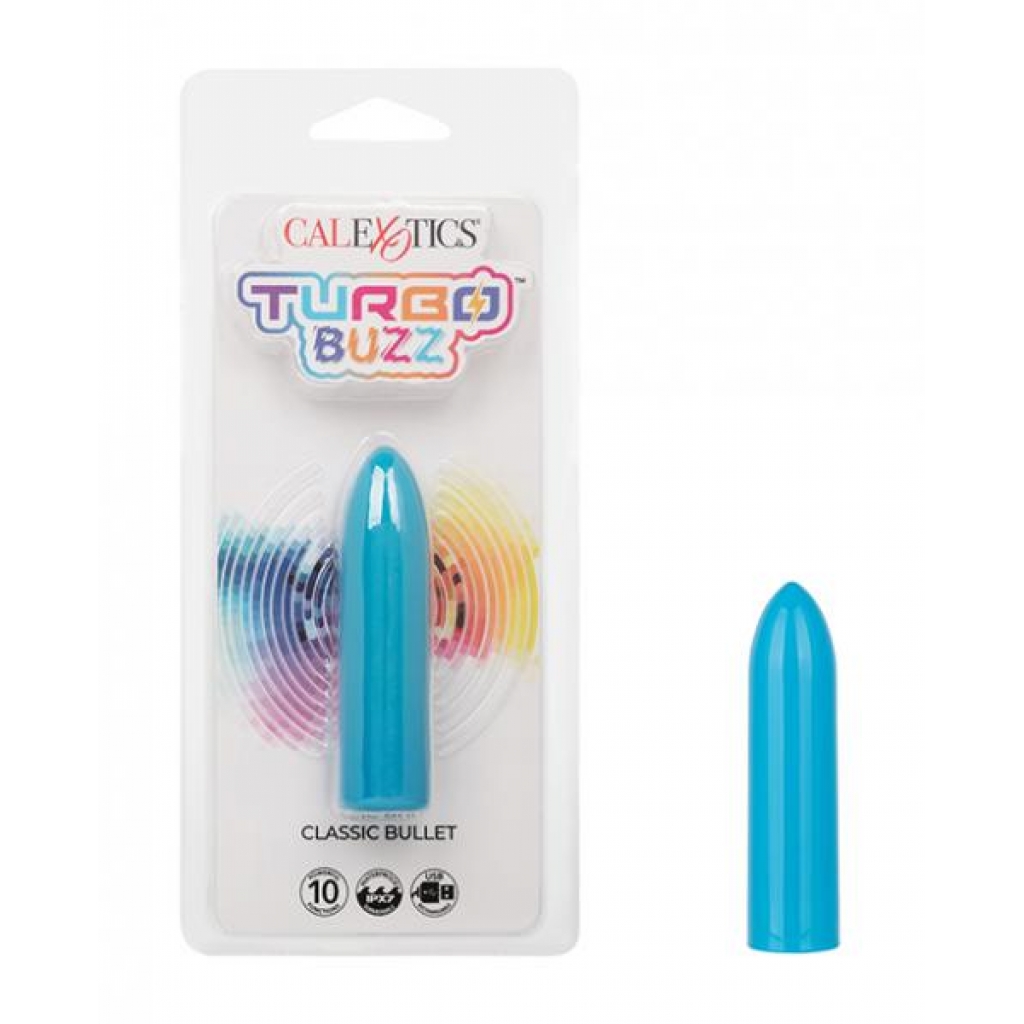 Turbo Buzz Classic Bullet Stimulator - Blue - Bullet Vibrators