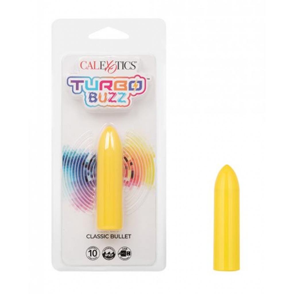 Turbo Buzz Classic Bullet Stimulator - Yellow - Bullet Vibrators