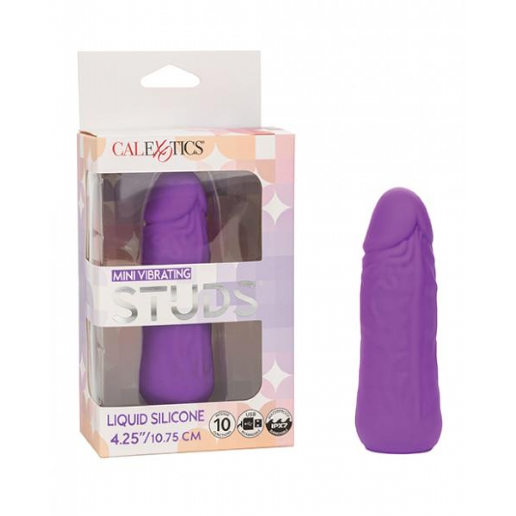 Silicone Studs Mini Vibrating Studs - Purple - Realistic