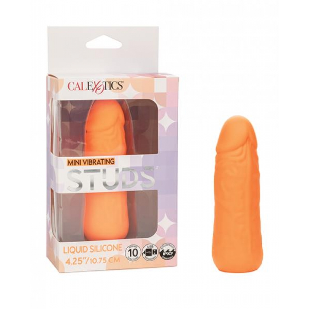 Silicone Studs Mini Vibrating Studs - Orange - Realistic