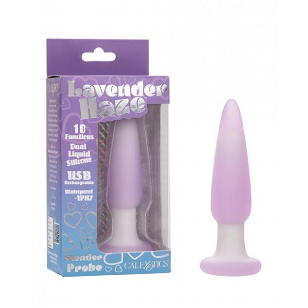 Lavender Haze Slender Anal Probe - Lavender/white - Anal Plugs