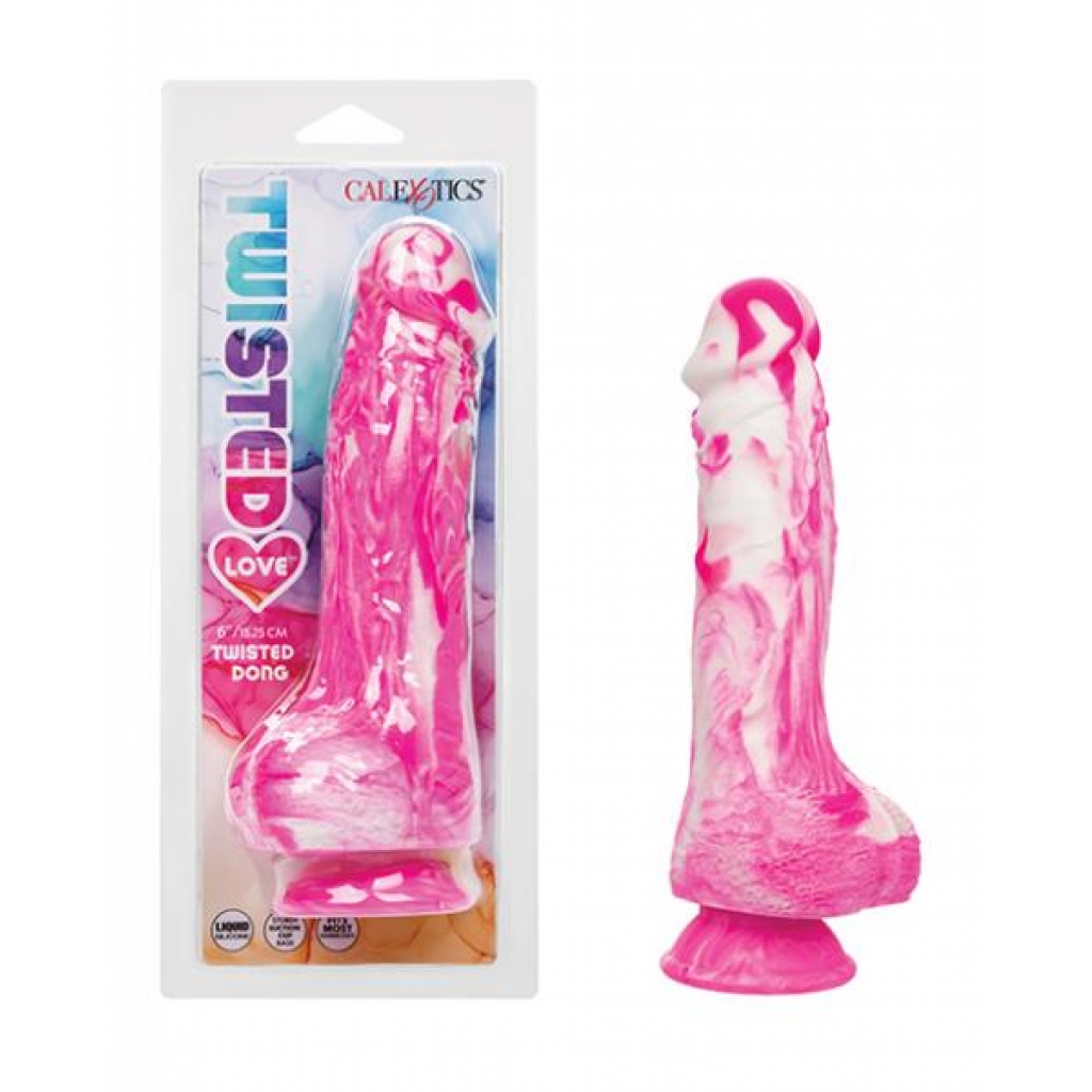 Twisted Love Twisted Silicone Dong - Pink - Realistic Dildos & Dongs