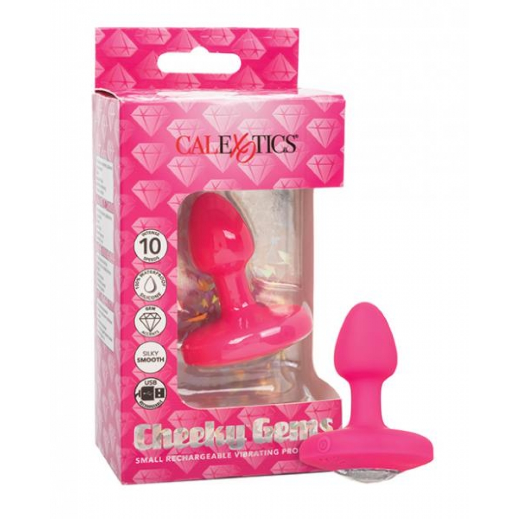 Cheeky Gems Small Rechargeable Vibrating Probe - Pink - Anal Probes