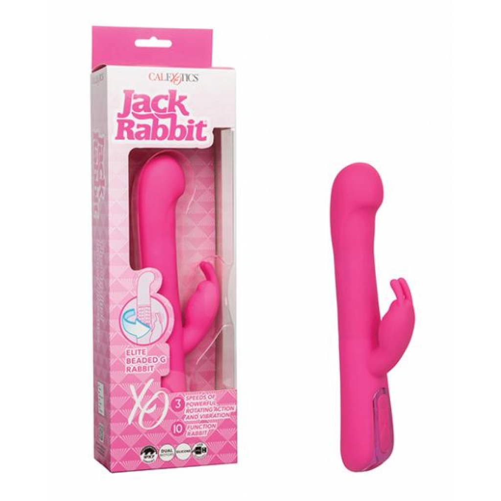 Jack Rabbit Elite Beaded G Rabbit - Pink - Rabbit Vibrators