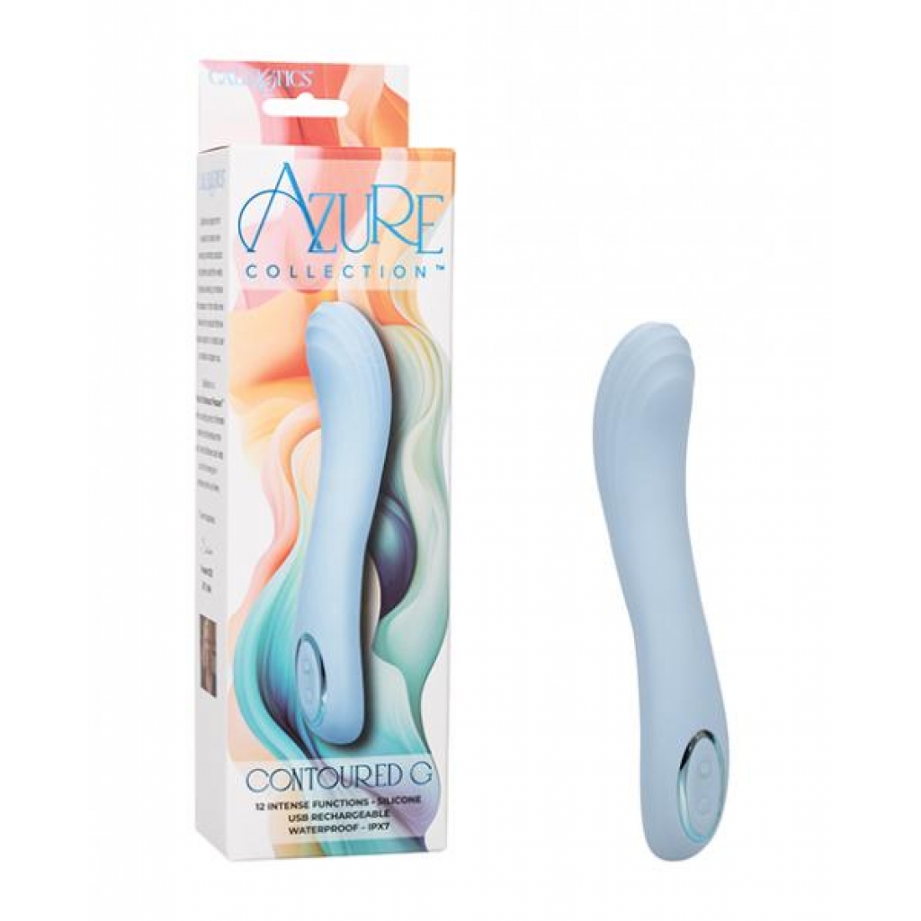 Azure Collection Contoured G Vibrator - Blue - G-Spot Vibrators