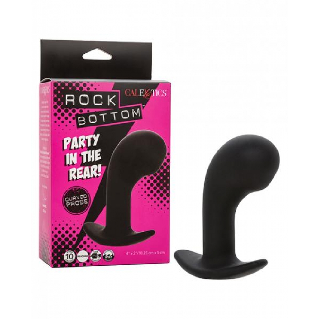 Rock Bottom Curved Prostate Probe - Black - Anal Probes