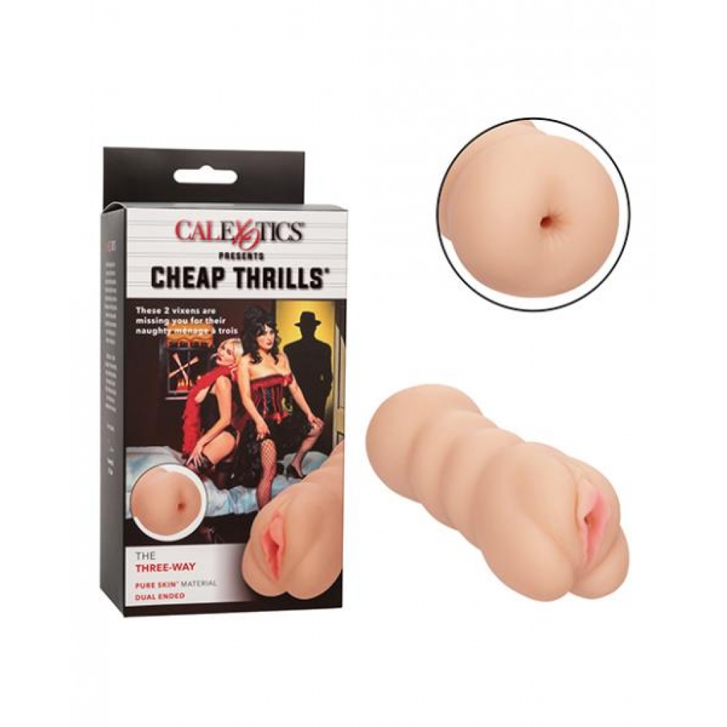 Cheap Thrills The Three-way Dual Ended Masturbator - Ivory - Masturbation Sleeves