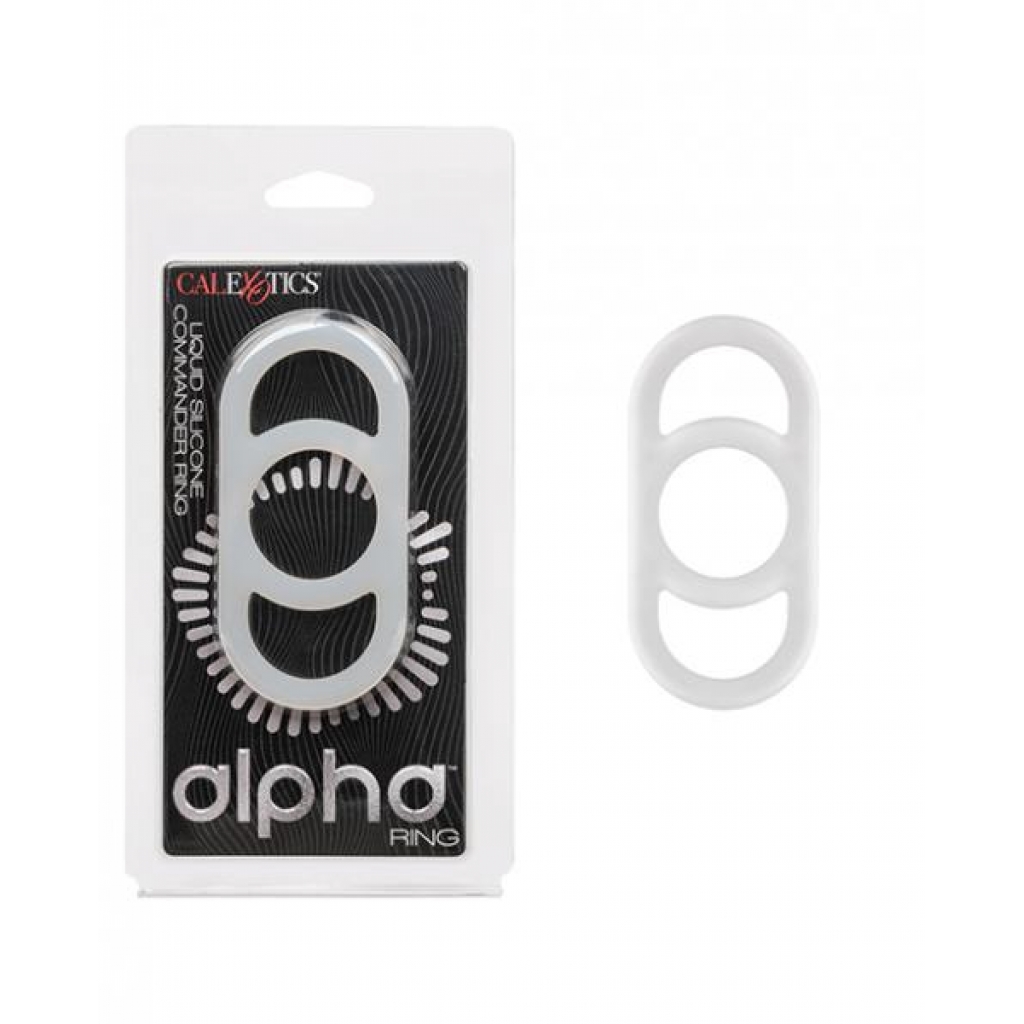 Alpha Liquid Silicone Commander Cock Ring - Natural - Luxury Penis Rings