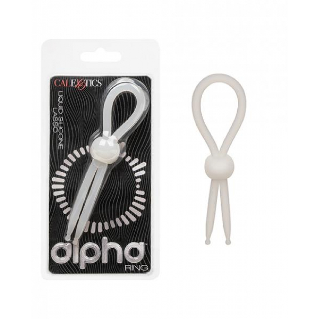 Alpha Liquid Silicone Lasso Cock Ring - Natural - Adjustable & Versatile Penis Rings