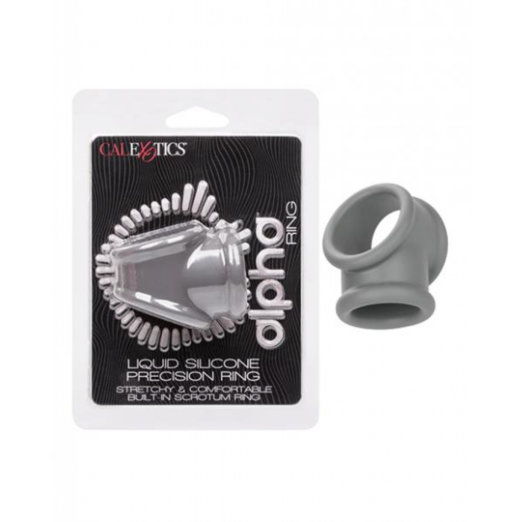 Alpha Liquid Silicone Precision Ring - Grey - Cock Ring Trios