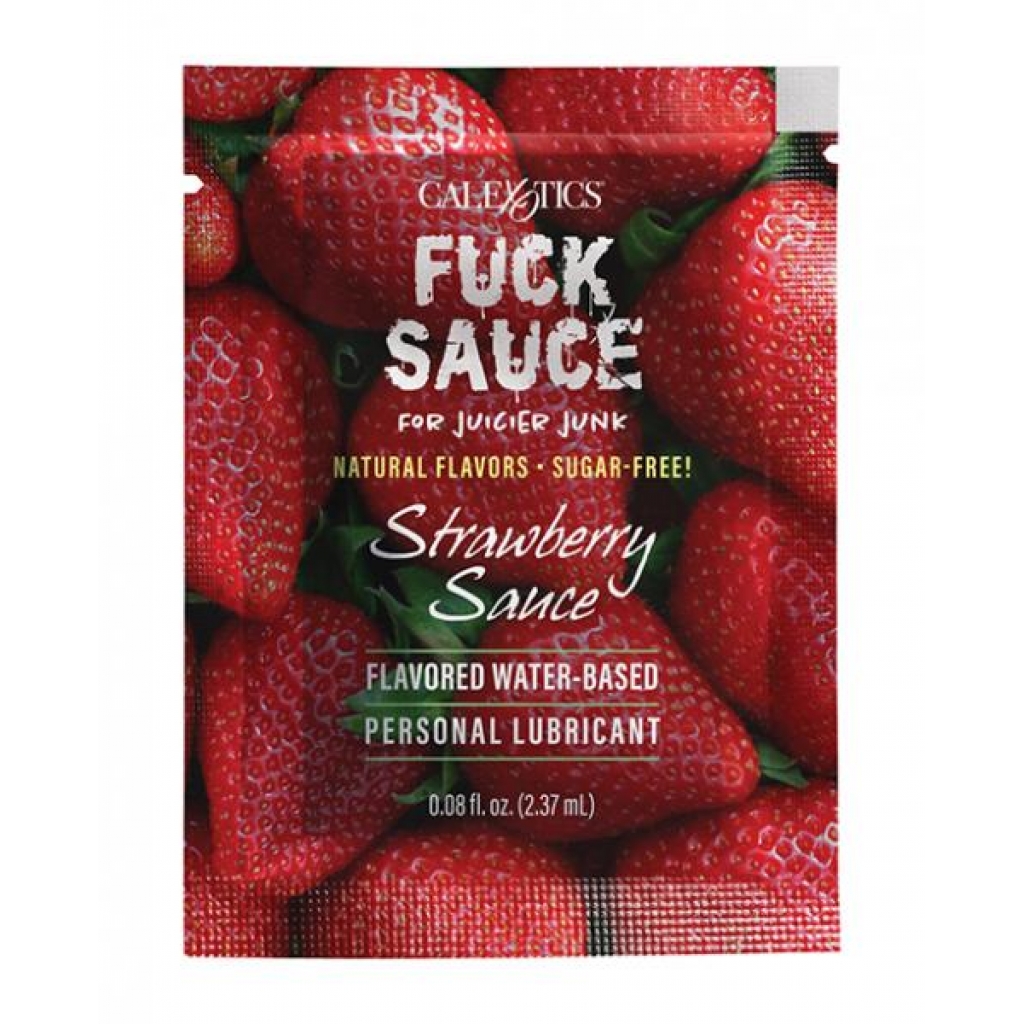 Fuck Sauce Flavored Water Based Personal Lubricant Sachet - .08 Oz Strawberry - Lubricants