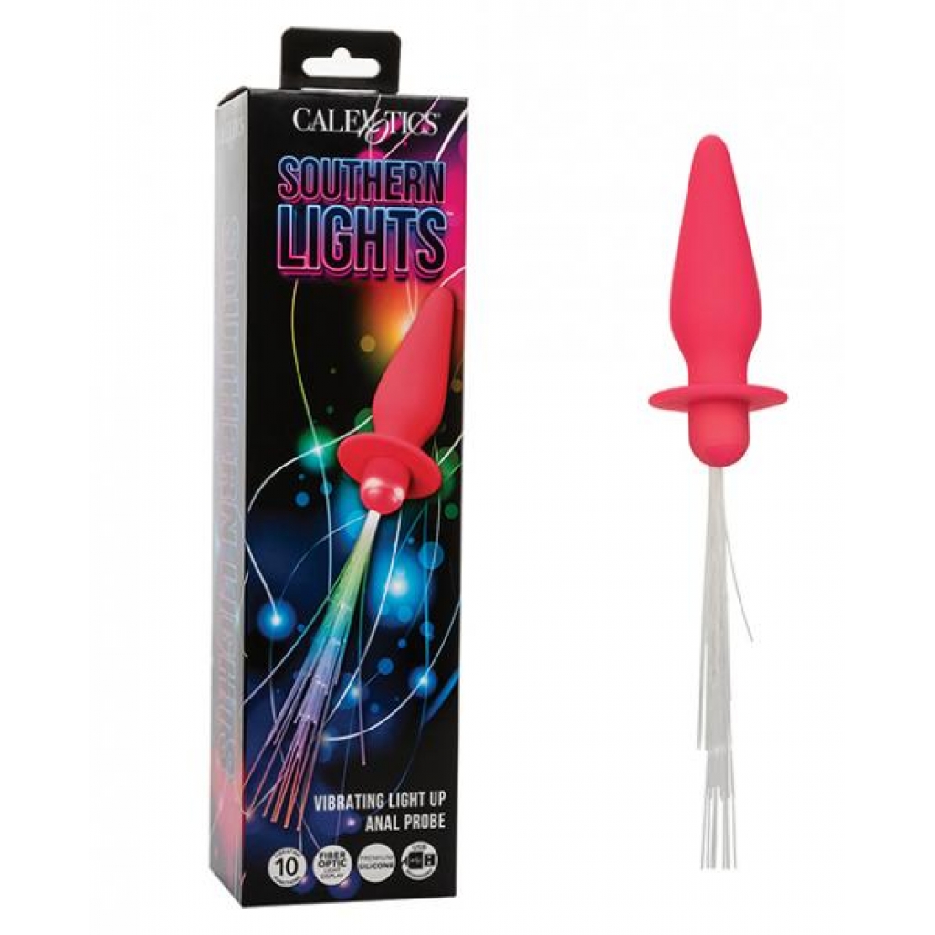 Southern Lights Rechargeable Vibrating Light Up Anal Probe - Pink - Anal Probes