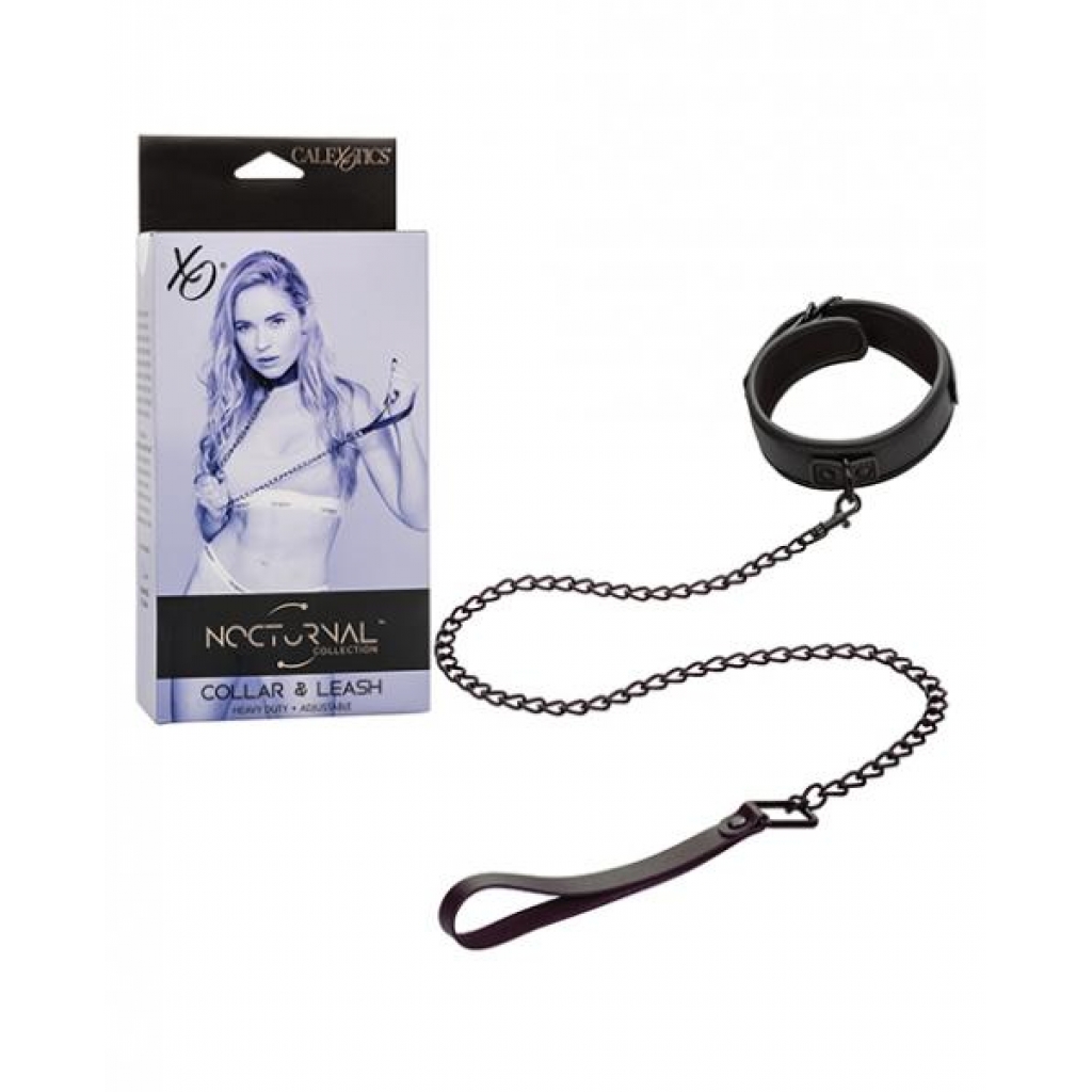 Nocturnal Collection Detachable Collar & Leash - Black - Collars & Leashes