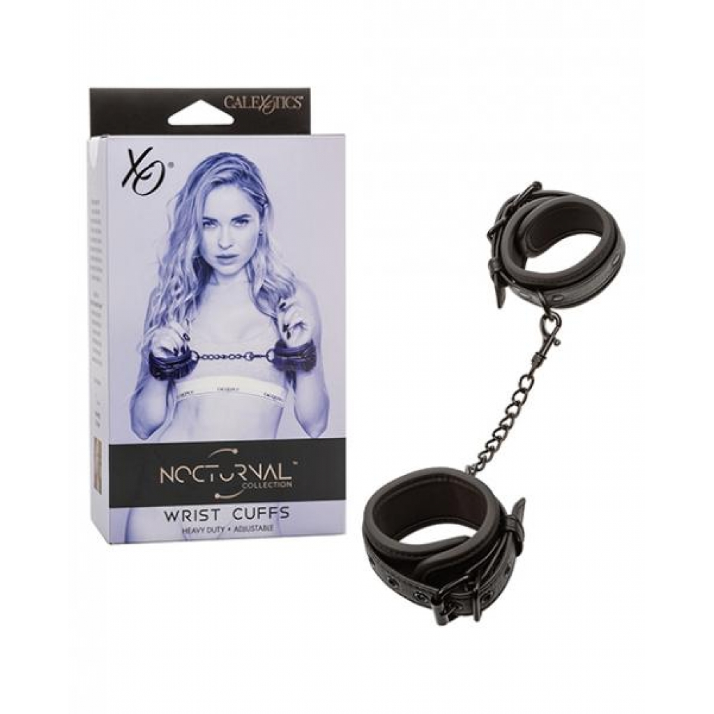 Nocturnal Collection Detachable Adjustable Wrist Cuffs - Black - Handcuffs