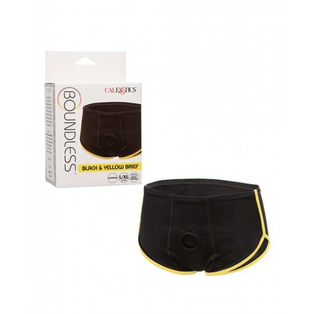 Boundless Boxer Brief - Black/yellow L/xl - Harnesses