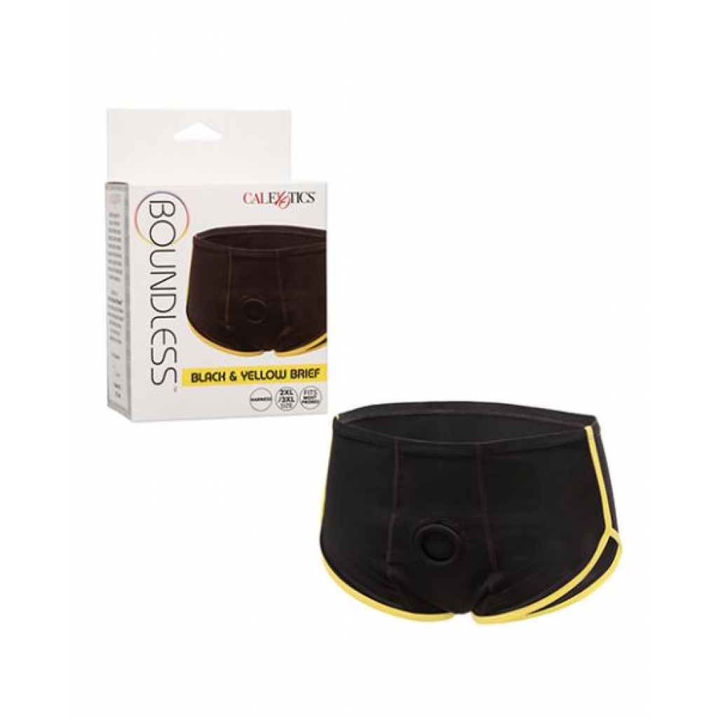 Boundless Boxer Brief - Black/yellow 2xl/3xl - Harnesses