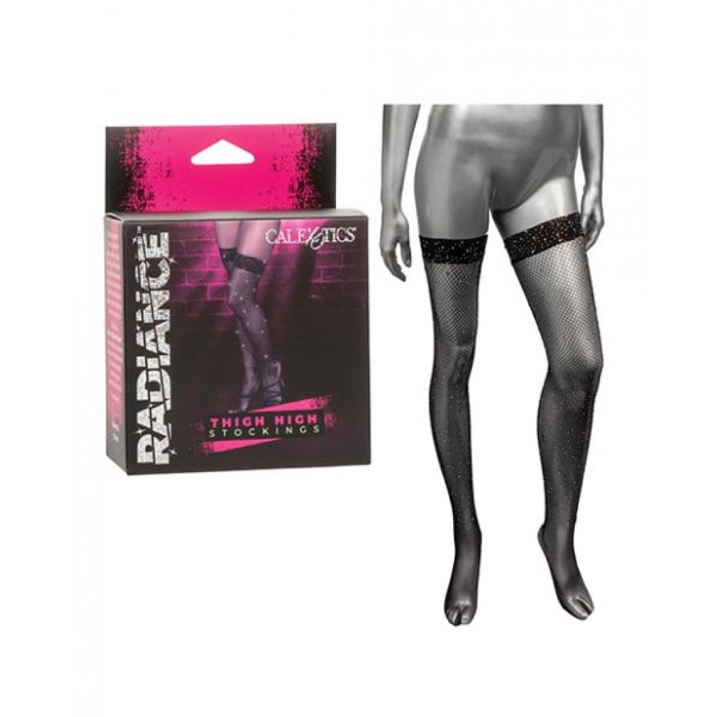 Radiance Thigh High Stockings - Black O/s - Bodystockings, Pantyhose & Garters