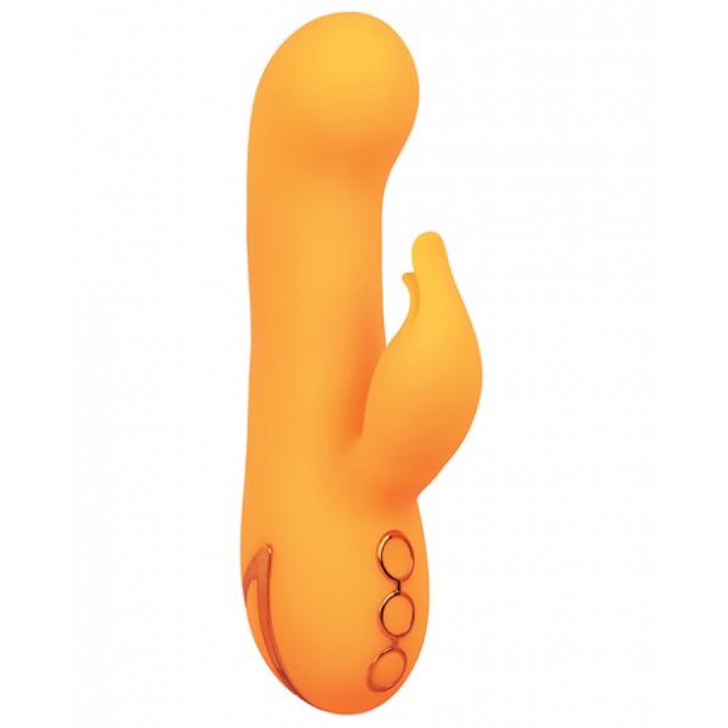 California Dream Montecito Muse Dual Stimulation Vibe - Orange - Rabbit Vibrators