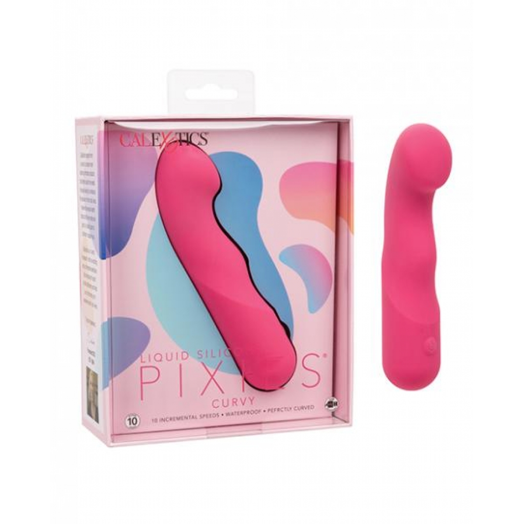 Liquid Silicone Pixies Curvy - Pink - Palm Size Massagers