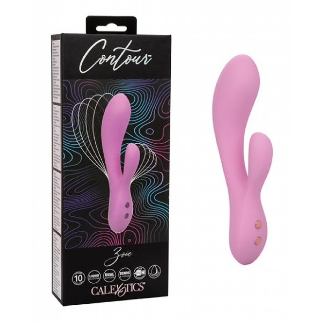 Contour Zoie Flexible Dual Massager - Pink - G-Spot Vibrators Clit Stimulators