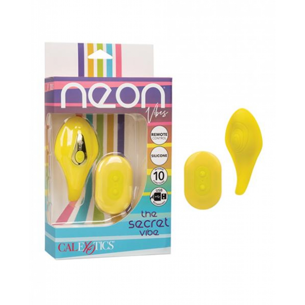 Neon Vibes The Secret Vibe W/remote - Yellow - Discreet