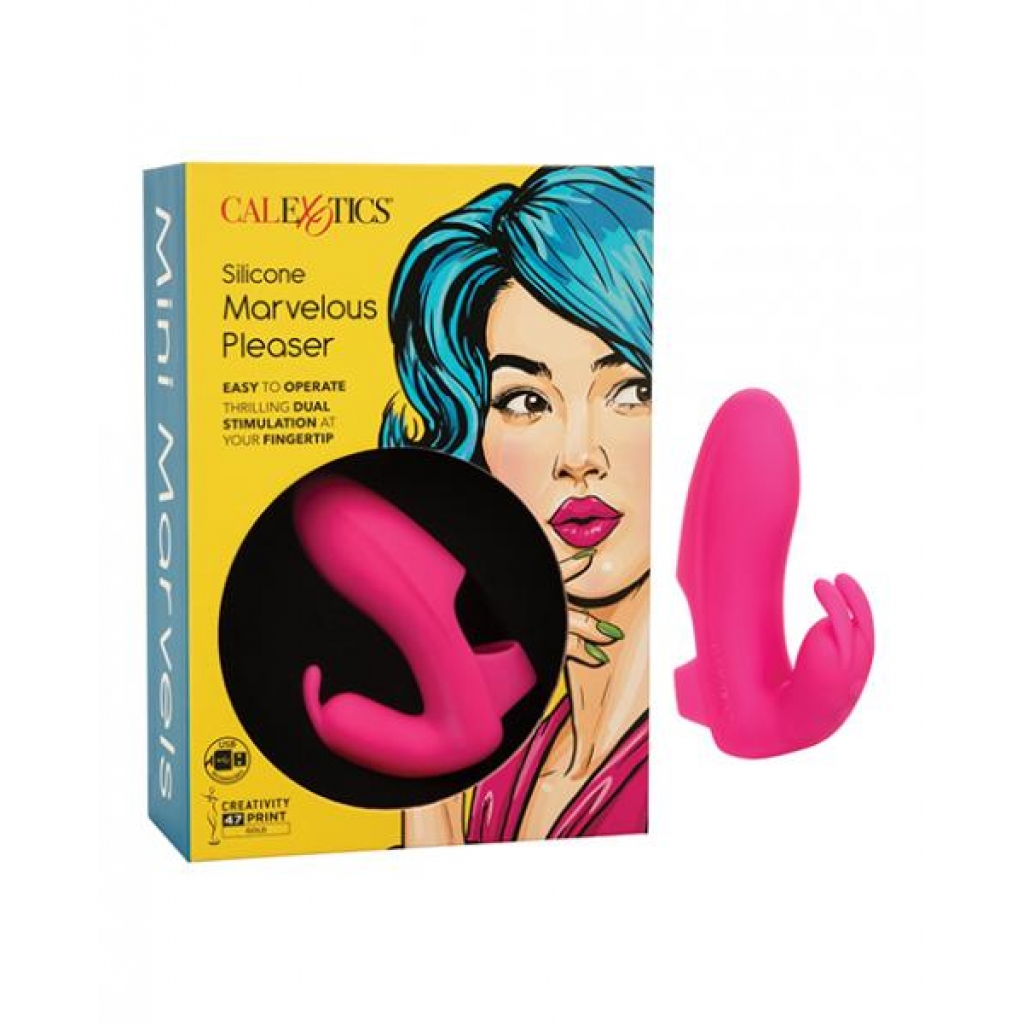 Mini Marvels Silicone Marvelous Pleaser - Pink - Rabbit Vibrators