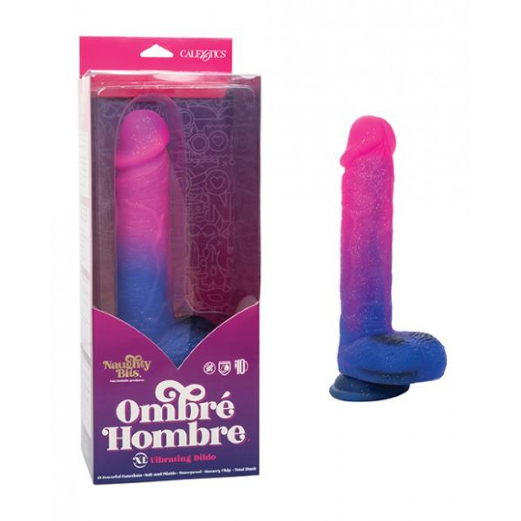 Naughty Bits Ombre Hombre Xl Vibrating Dildo - Realistic