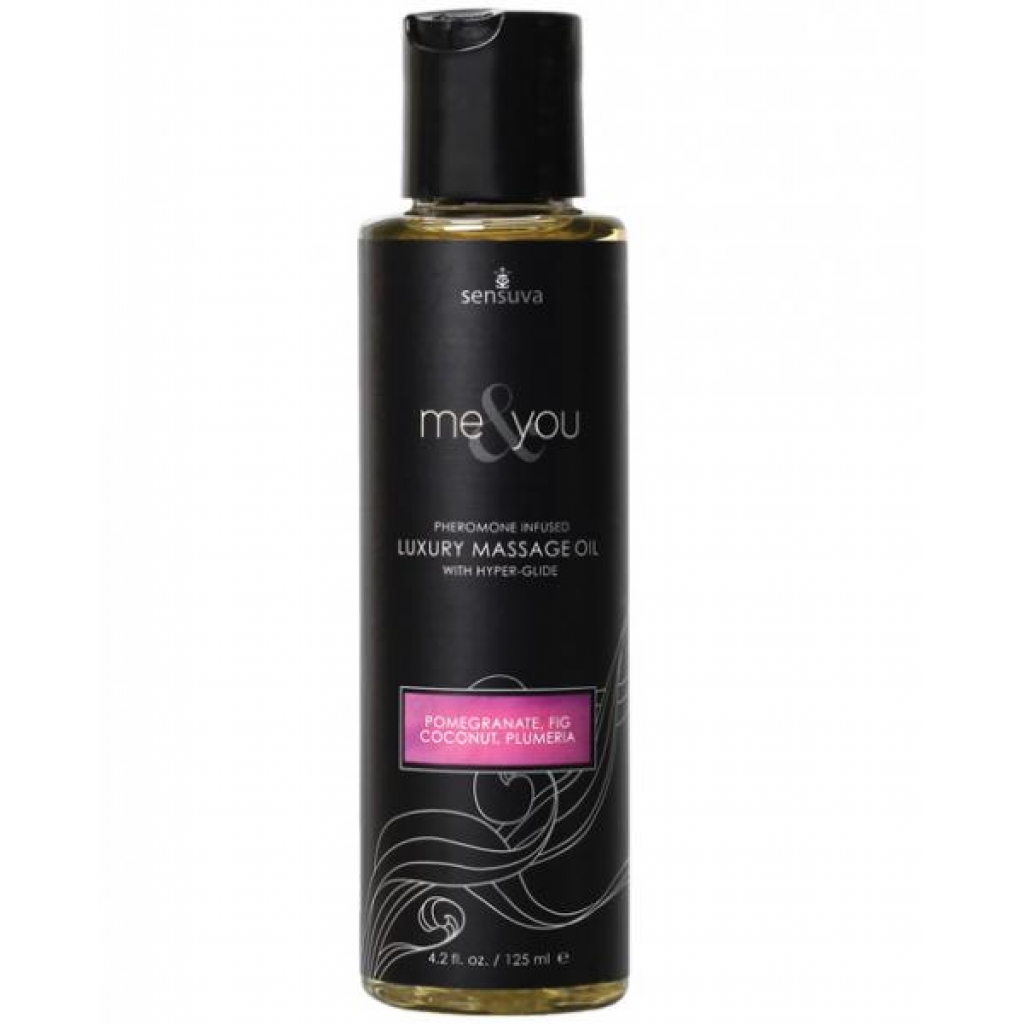 Me & You Massage Oil Pomegranate Fig/Coconut Plumeria 4.2oz - Sensual Massage Oils & Lotions