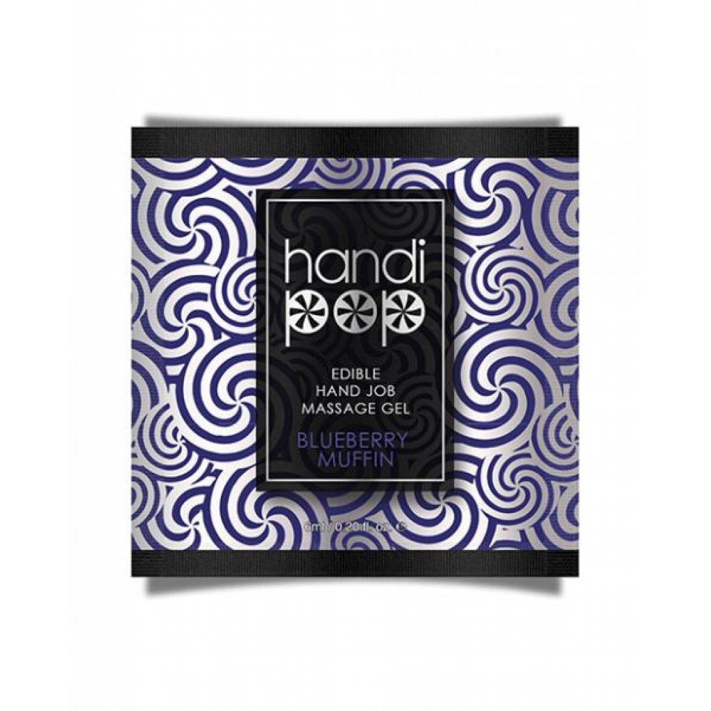 Handipop Hand Job Massage Gel Single Use Packet - 6 Ml Blueberry Muffin - Sensual Massage Oils & Lotions