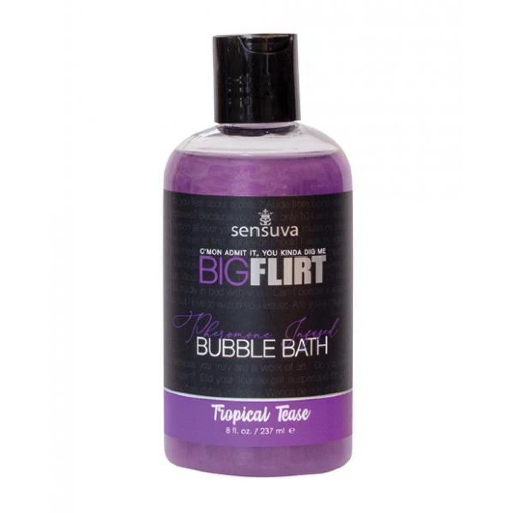 Sensuva Big Flirt Pheromone Bubble Bath - 8 Oz Tropical Tease - Fragrance & Pheromones