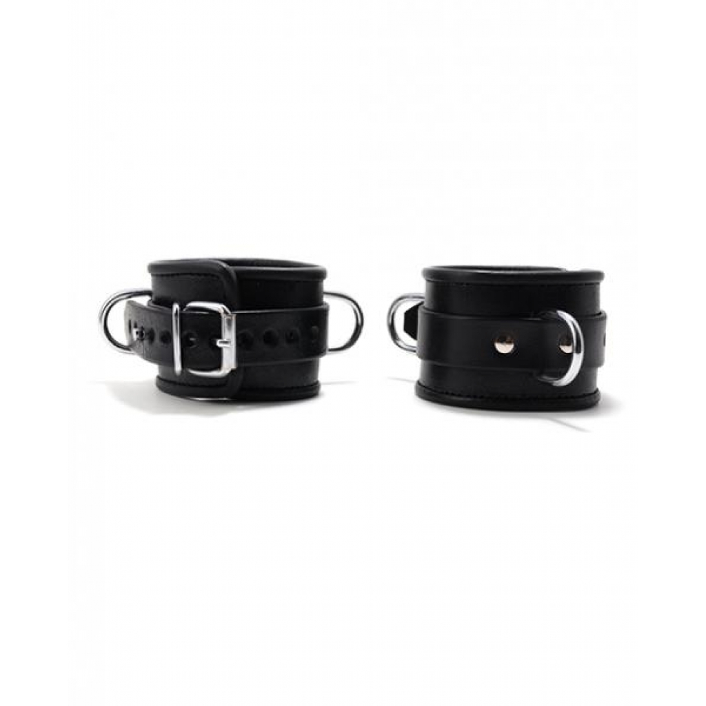 665 Padded Locking Ankle Restraint - Black - Ankle Cuffs