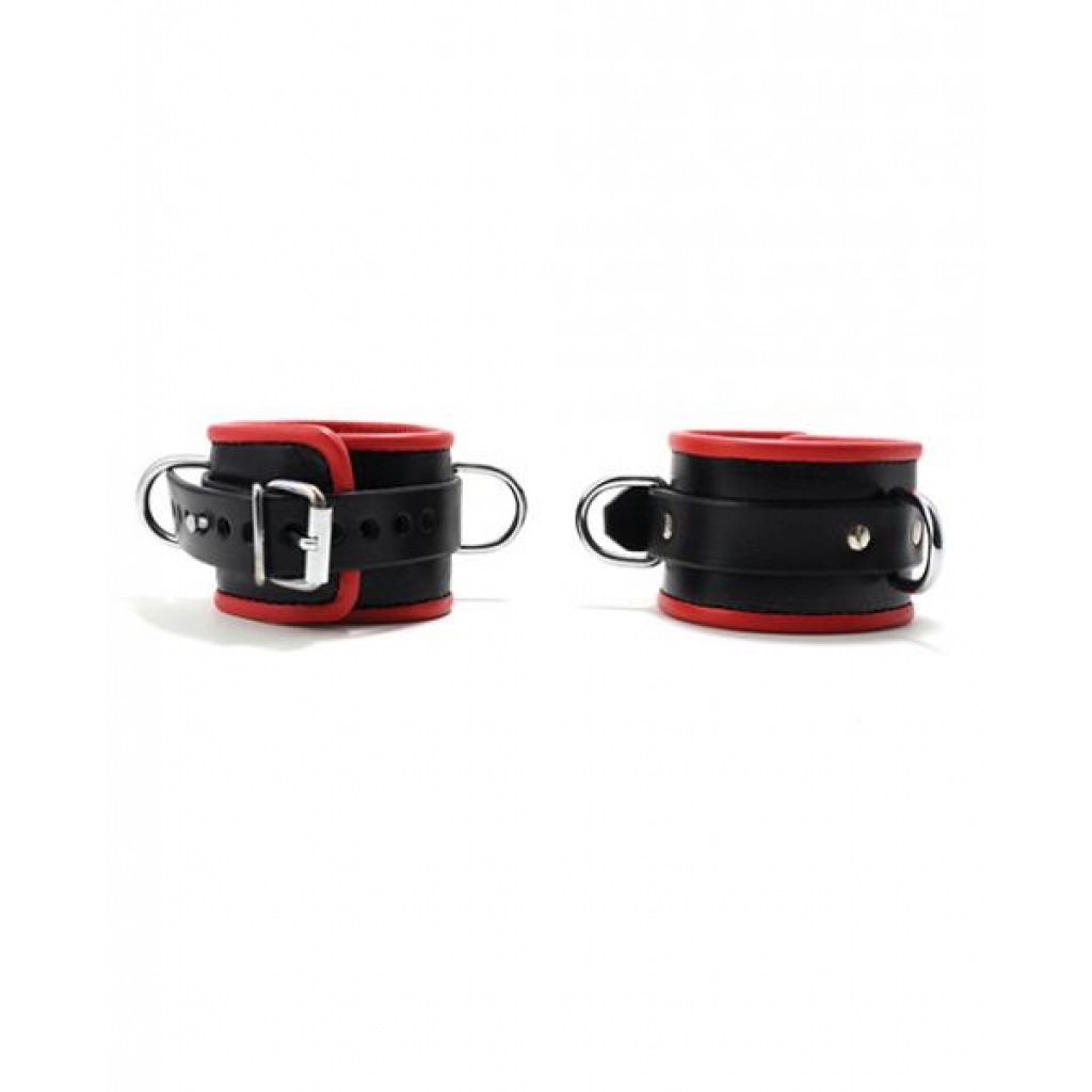 665 Padded Locking Wrist Restraint - Red - Handcuffs