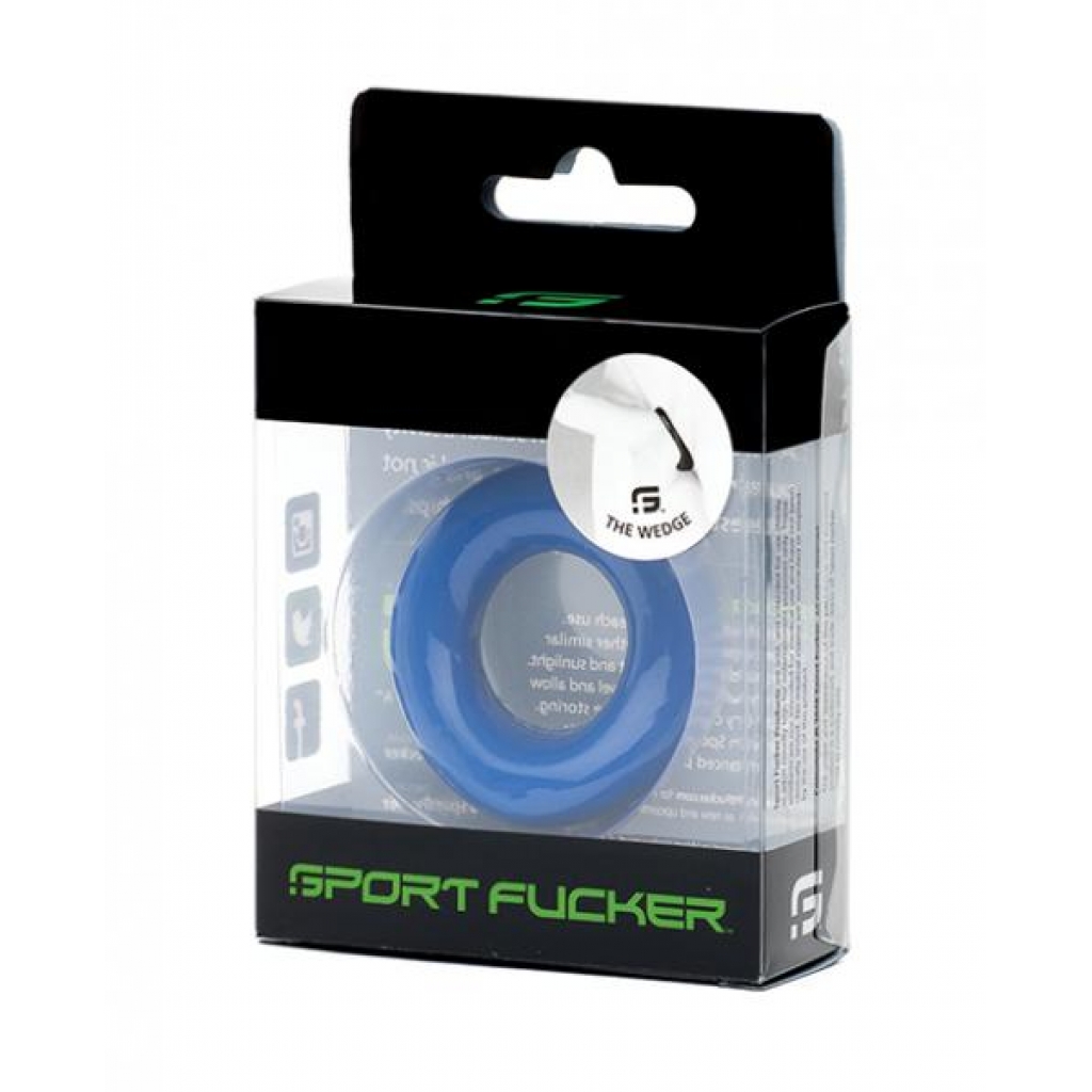 Sport Fucker Silicone The Wedge - Blue - Classic Penis Rings