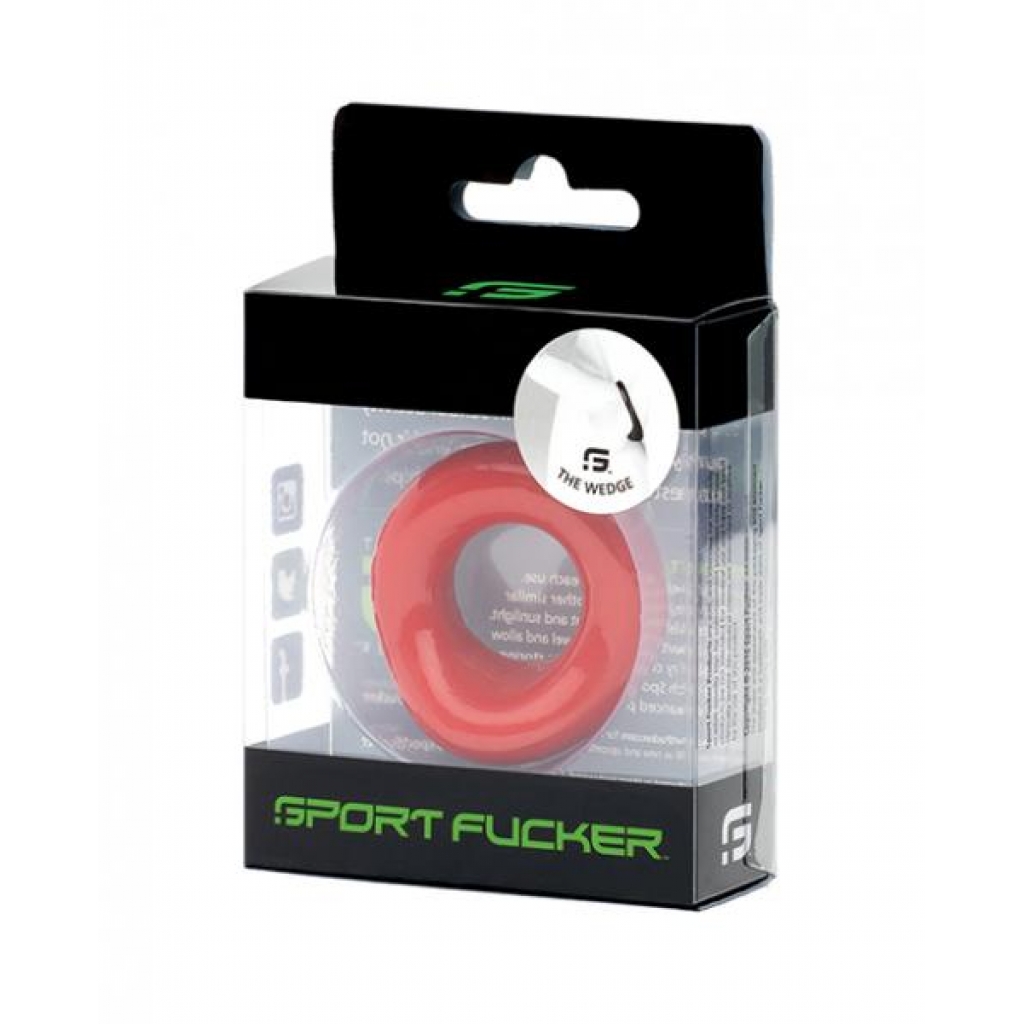 Sport Fucker Silicone The Wedge - Red - Classic Penis Rings