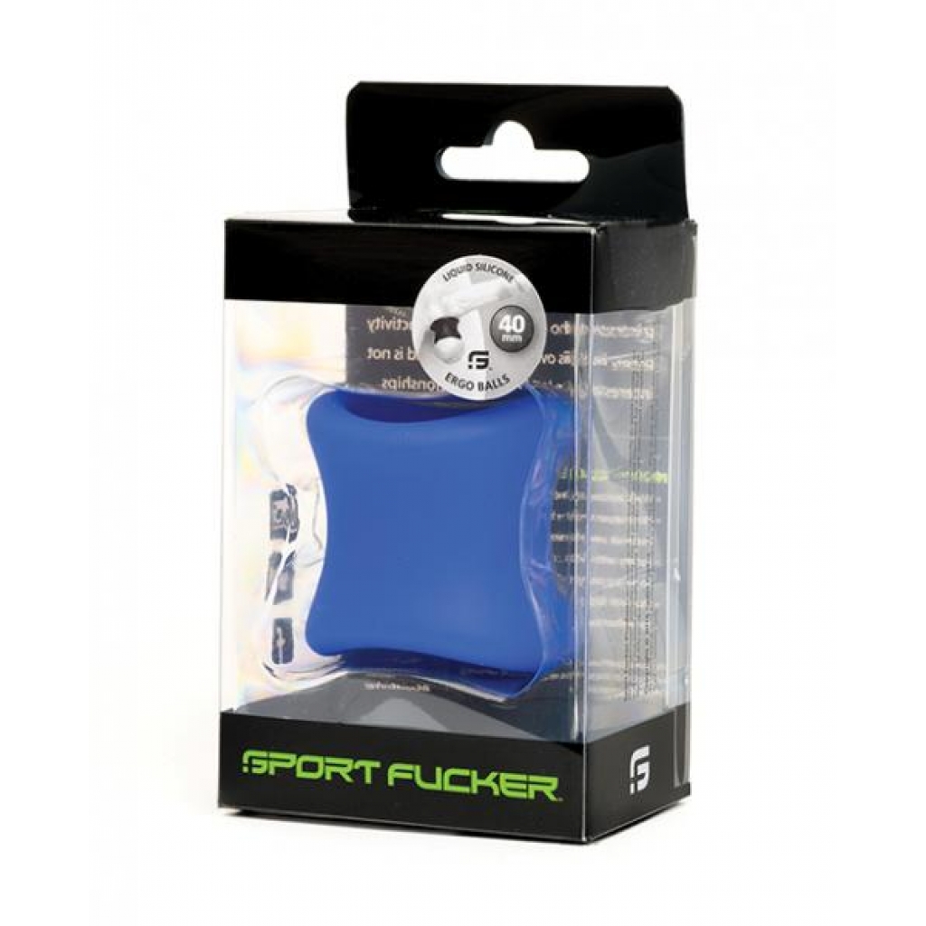 Sport Fucker Ergo Balls - 40mm Blue - Couples Vibrating Penis Rings